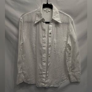 Vince White Casual Button Down Shirt